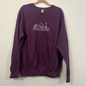 Love in faith a thrill of hope the weary world rejoices Christmas sweatshirt XL